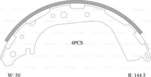 BOSCH 0 986 AB0 048 - Комплект спирачна челюст vvparts.bg