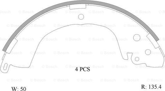 BOSCH 0 986 AB0 006 - Комплект спирачна челюст vvparts.bg