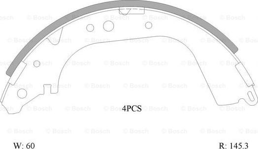 BOSCH 0 986 AB0 085 - Комплект спирачна челюст vvparts.bg