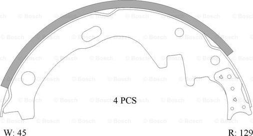 BOSCH 0 986 AB0 037 - Комплект спирачна челюст vvparts.bg