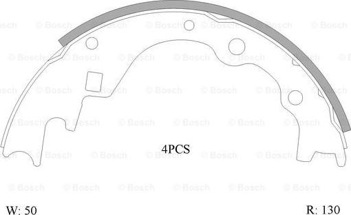 BOSCH 0 986 AB0 140 - Комплект спирачна челюст vvparts.bg