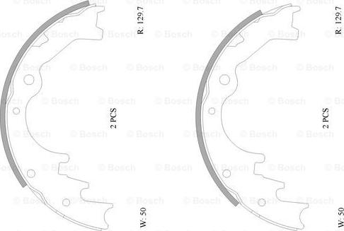 BOSCH 0 986 AB0 158 - Комплект спирачна челюст vvparts.bg