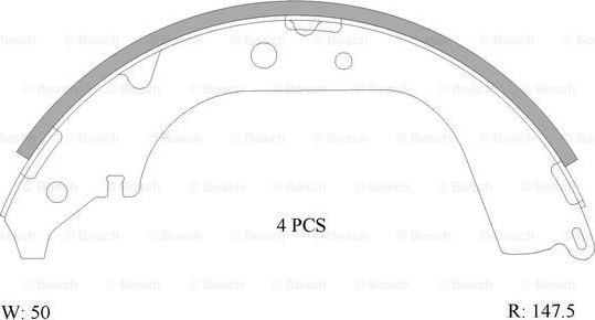 BOSCH 0 986 AB0 105 - Комплект спирачна челюст vvparts.bg