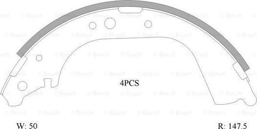 BOSCH 0 986 AB0 106 - Комплект спирачна челюст vvparts.bg