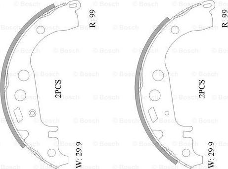 BOSCH 0 986 AB0 118 - Комплект спирачна челюст vvparts.bg