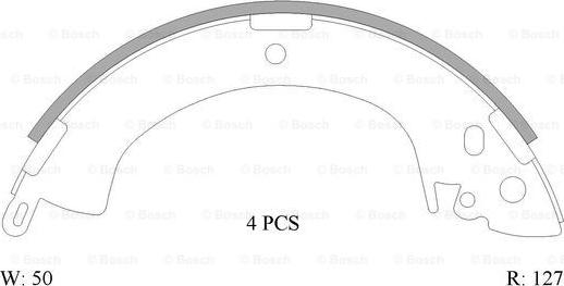 BOSCH 0 986 AB0 828 - Комплект спирачна челюст vvparts.bg