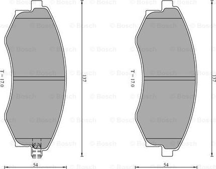 BOSCH 0 986 AB0 205 - Комплект спирачно феродо, дискови спирачки vvparts.bg