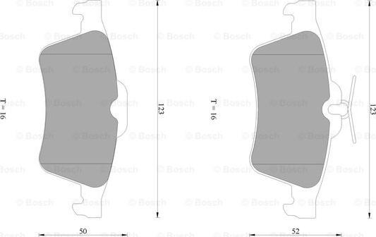 BOSCH 0 986 AB1 445 - Комплект спирачно феродо, дискови спирачки vvparts.bg