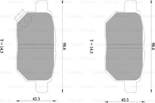 BOSCH 0 986 AB1 453 - Комплект спирачно феродо, дискови спирачки vvparts.bg