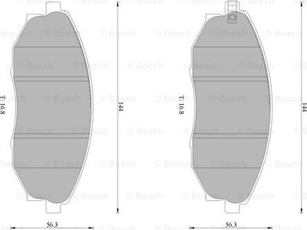 BOSCH 0 986 AB1 468 - Комплект спирачно феродо, дискови спирачки vvparts.bg