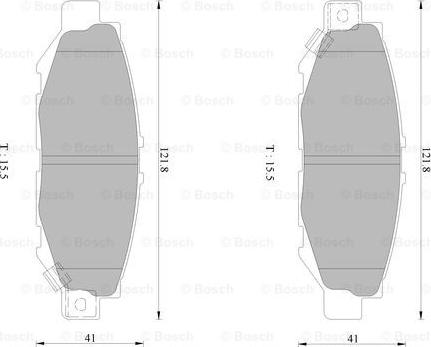 BOSCH 0 986 AB1 462 - Комплект спирачно феродо, дискови спирачки vvparts.bg