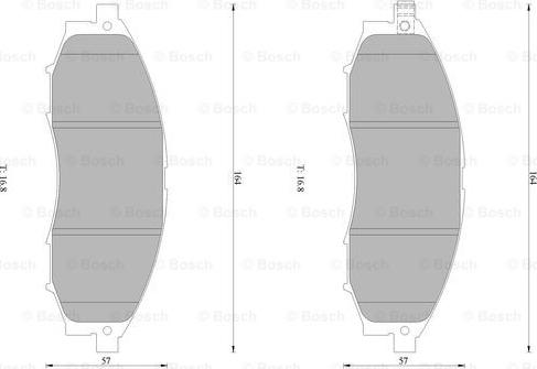 BOSCH 0 986 AB1 404 - Комплект спирачно феродо, дискови спирачки vvparts.bg