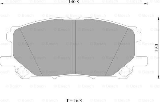 BOSCH 0 986 AB1 413 - Комплект спирачно феродо, дискови спирачки vvparts.bg