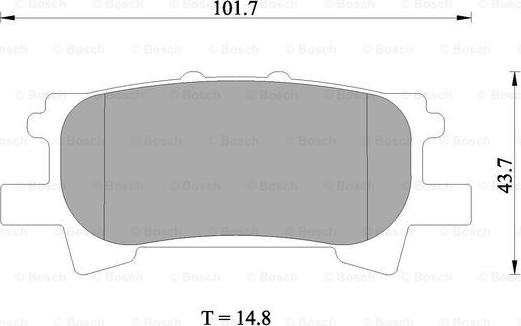 BOSCH 0 986 AB1 412 - Комплект спирачно феродо, дискови спирачки vvparts.bg