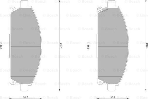 BOSCH 0 986 AB1 428 - Комплект спирачно феродо, дискови спирачки vvparts.bg