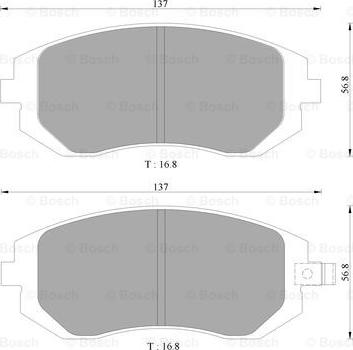 BOSCH 0 986 AB1 476 - Комплект спирачно феродо, дискови спирачки vvparts.bg