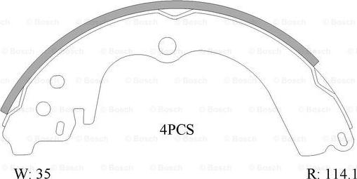 BOSCH 0 986 AB1 518 - Комплект спирачна челюст vvparts.bg