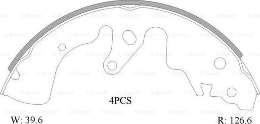 BOSCH 0 986 AB1 586 - Комплект спирачна челюст vvparts.bg