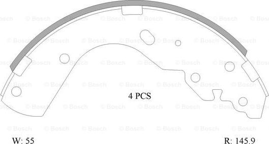 BOSCH 0 986 AB1 573 - Комплект спирачна челюст vvparts.bg