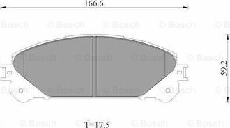 BOSCH 0 986 AB1 090 - Комплект спирачно феродо, дискови спирачки vvparts.bg