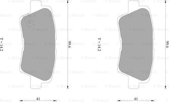 BOSCH 0 986 AB1 040 - Комплект спирачно феродо, дискови спирачки vvparts.bg