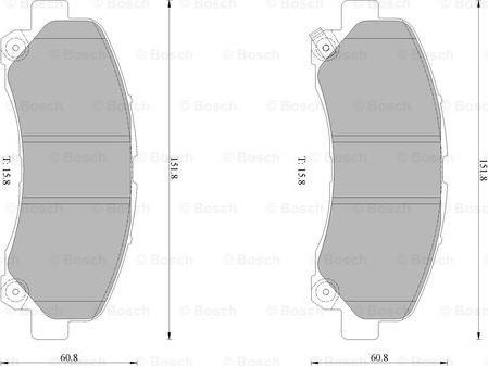 BOSCH 0 986 AB1 041 - Комплект спирачно феродо, дискови спирачки vvparts.bg