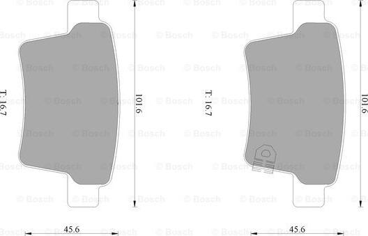 BOSCH 0 986 AB1 001 - Комплект спирачно феродо, дискови спирачки vvparts.bg