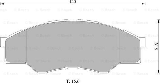 BOSCH 0 986 AB1 007 - Комплект спирачно феродо, дискови спирачки vvparts.bg