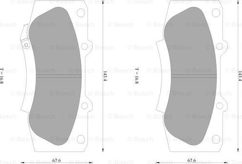 BOSCH 0 986 AB1 082 - Комплект спирачно феродо, дискови спирачки vvparts.bg