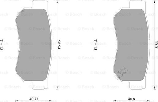 BOSCH 0 986 AB1 020 - Комплект спирачно феродо, дискови спирачки vvparts.bg