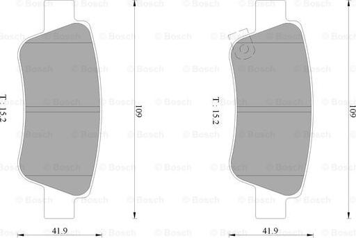 BOSCH 0 986 AB1 135 - Комплект спирачно феродо, дискови спирачки vvparts.bg