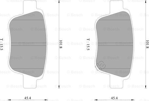 BOSCH 0 986 AB1 133 - Комплект спирачно феродо, дискови спирачки vvparts.bg