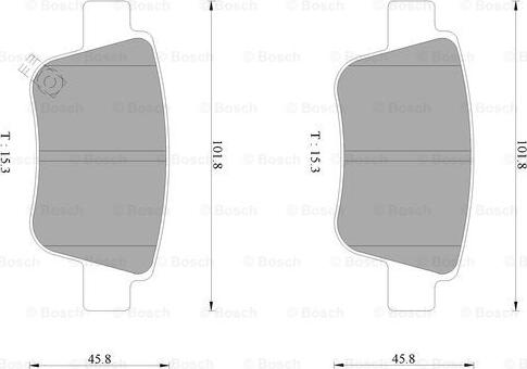 BOSCH 0 986 AB1 378 - Комплект спирачно феродо, дискови спирачки vvparts.bg