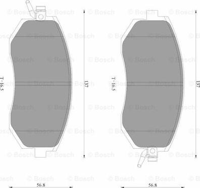 BOSCH 0 986 AB3 508 - Комплект спирачно феродо, дискови спирачки vvparts.bg