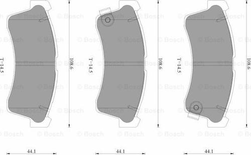 BOSCH 0 986 AB3 517 - Комплект спирачно феродо, дискови спирачки vvparts.bg