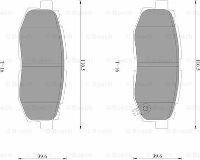 BOSCH 0 986 AB3 532 - Комплект спирачно феродо, дискови спирачки vvparts.bg