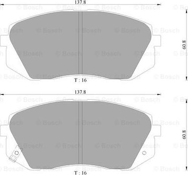 BOSCH 0 986 AB3 091 - Комплект спирачно феродо, дискови спирачки vvparts.bg