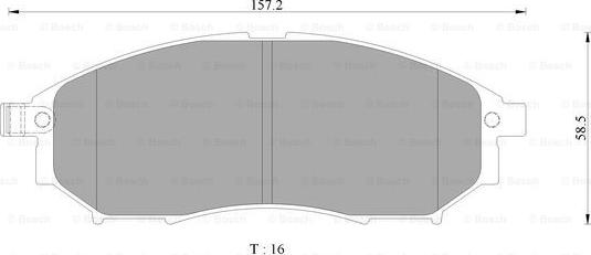 BOSCH 0 986 AB3 098 - Комплект спирачно феродо, дискови спирачки vvparts.bg