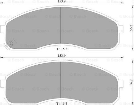 BOSCH 0 986 AB3 029 - Комплект спирачно феродо, дискови спирачки vvparts.bg