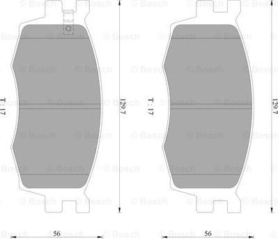 BOSCH 0 986 AB3 077 - Комплект спирачно феродо, дискови спирачки vvparts.bg