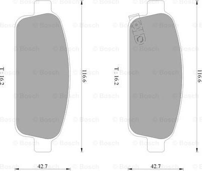 BOSCH 0 986 AB3 103 - Комплект спирачно феродо, дискови спирачки vvparts.bg