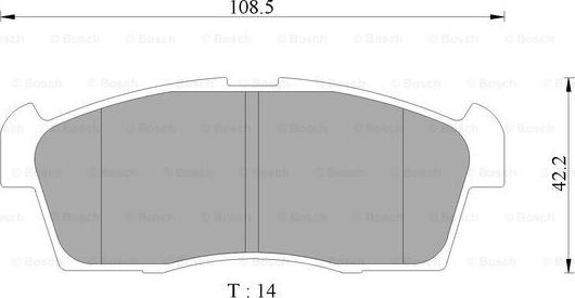 BOSCH 0 986 AB2 490 - Комплект спирачно феродо, дискови спирачки vvparts.bg