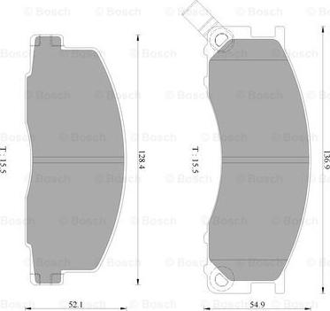 BOSCH 0 986 AB2 449 - Комплект спирачно феродо, дискови спирачки vvparts.bg