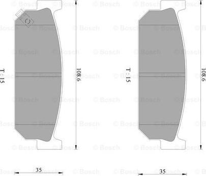 BOSCH 0 986 AB2 440 - Комплект спирачно феродо, дискови спирачки vvparts.bg