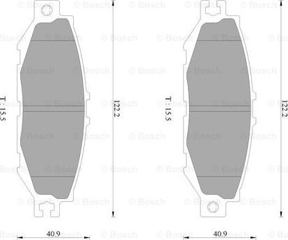 BOSCH 0 986 AB2 443 - Комплект спирачно феродо, дискови спирачки vvparts.bg