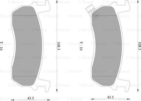 BOSCH 0 986 AB2 447 - Комплект спирачно феродо, дискови спирачки vvparts.bg