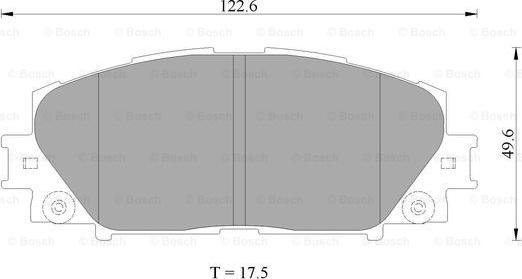 BOSCH 0 986 AB2 133 - Комплект спирачно феродо, дискови спирачки vvparts.bg