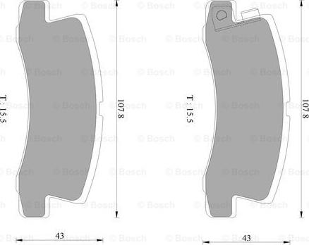 BOSCH 0 986 AB2 486 - Комплект спирачно феродо, дискови спирачки vvparts.bg