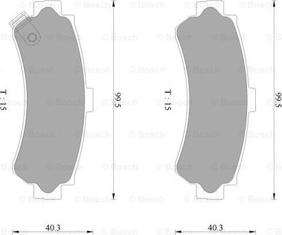 BOSCH 0 986 AB2 482 - Комплект спирачно феродо, дискови спирачки vvparts.bg