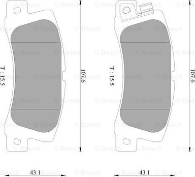 BOSCH 0 986 AB2 429 - Комплект спирачно феродо, дискови спирачки vvparts.bg